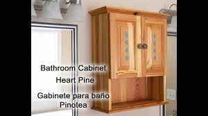 A more elegant bathroom, for less. Heart Pine Bathroom Cabinet Alacena Botiquin De Bano Youtube