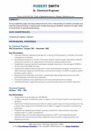 Chemical engineer resume writing tips and example. Chemical Engineer Resume Samples Qwikresume