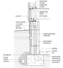 Concrete Footer With Cmu Wall Slab On Grade And Insulated Exterior Concrete Block Foundation Concrete Block Walls Concrete Blocks