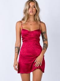 Diva Mini Dress Deep Red Mini Dress Red Mini Dress Fashion