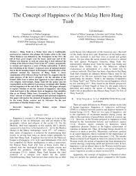 Over the centuries he has helped malays, malaysians, Pdf The Concept Of Happiness Of The Malay Hero Hang Tuah