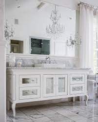 White bathroom cabinet doors and drawer fronts. Mirrored Cabinet Doors And Drawer Fronts On Bath Vanity French Bathroom