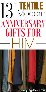 13th textile modern anniversary gifts