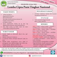 Tere liye adalah penulis terkenal di indonesia. Lomba Cipta Puisi Nasional Tema Bebas