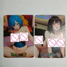 2 teile satz sexy voll nackte Karte Drachen ball Bulma Anime Sammlung Karte  große Brüste Mädchen Kragen Farbe Flash