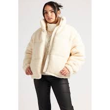 Cream Teddy Borg Short Coat