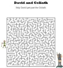 Kids Bible Worksheets Free Printable David And Goliath Maze Bible Worksheets Bible For Kids David And Goliath