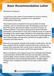 Basic Letter Of Recommendation Template Pack Of 3 Premium Printable Templates Letter Of Recommendation Lettering Reference Letter