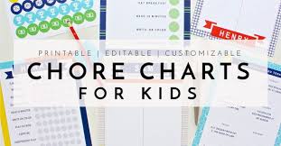 Printable Chore Charts For Kids Best Of Organizing On The