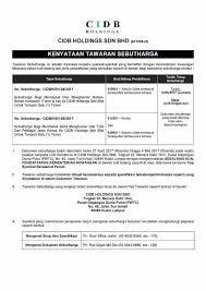 Lembaga perkhidmatan kewangan labuan (labuan fsa). Cidb Malaysia Dokumen Sebutharga Boleh Diperolehi Mulai Facebook