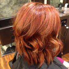Warm Red And Copper Highlights With Aveda S Enlightener Bleach Aveda Red Hair Color Cool Hairstyles Hair Styles
