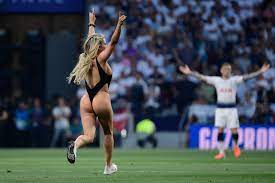 English when she was a few years younger she would sit on my lap as i was on the computer and would i remembered that the deck furniture was still out and wouldn`t last long if it was going to get windy so i. Scantily Clad Busty Blonde Stages Champions League Pitch Invasion In Madrid Video Photos Rt Sport News