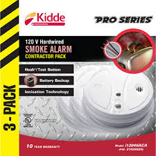 Best smoke detector for smoke only: Kidde Hardwired Ionization Smoke Alarm 3 Pack The Home Depot Canada