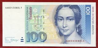 BRD,Deutsche Bundesbank 100 DM Deutsche Mark 1989 Clara Schumann I
