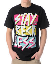 Young Reckless Stay Reckless Black T Shirt Zumiez