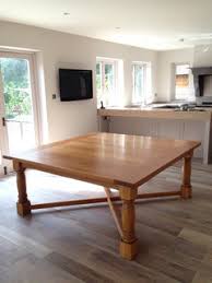 6ft square solid oak kitchen table and