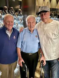 Bills legends celebrating an early 100th birthday for Marv Levy at the Hall  of Fame. 🎉