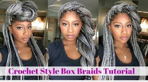 Crochet Box Braids Tutorial Grey Hair Youtube
