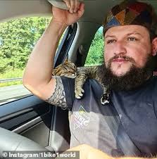 Man takes stray kitten