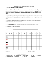 Printable Poker Run Score Sheet Google Search Poker Run Poker Running