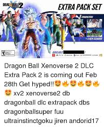 Dragon ball xenoverse 2 is available in southeast asia (singapore, malaysia, thailand, philippines and indonesia) for the playstation®4, xbox one, and steam® for pc. Extra Pack Set Characters A New Scenario Vailable Dragon Ball Xenoverse 2 Dlc Extra Pack 2 Is Coming Out Feb 28th Get Hyped Xv2 Xenoverse2 Db Dragonball Dlc Extrapack Dbs Dragonballsuper Fuu