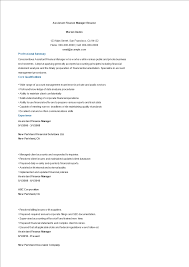 assistant finance manager resume sample