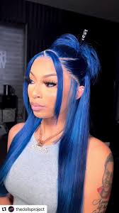 Blue Wig Installation Inspiration