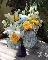 Beautiful flowers for new baby boy | same day delivery available Baby Boy Arrangement In Fort Lauderdale Fl Victoria Park Flower Studio