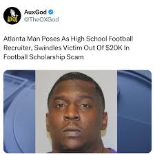 Malcolm Xavier Walker, a 40-year-old man from #Atlanta, was arrested after  allegedly scamming a family out of over $20,000. He posed as a high school  football recruiter, promising to help their son