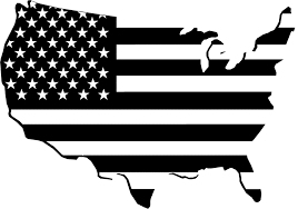 Black And White American Flag Vector Image Usa Flag Shaped Like The United States In Black And White American Flag Flag Flags Of The World