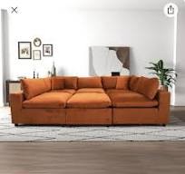 แต่งโซฟาผ้ากำมะหยี่สีส้มยังไงดี?! : r/interiordecorating