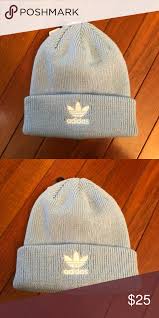 Nwt Adidas Knit Beanie Hat Light Blue Knit Beanie Hat Knit Beanie Beanie