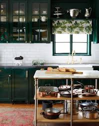 White green and gold kitchen. Our Houston Home Now Then Peppermint Bliss Dark Green Kitchen Green Kitchen Walls Green Kitchen