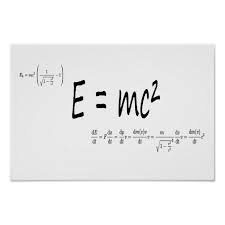 E Mc2 Formula Physics Relativity Theory Poster Zazzle Com Theory Of Relativity Physics Lessons Physics