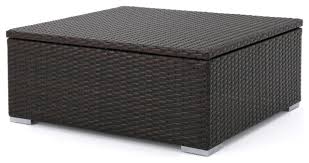 Jasmin coffee table with storage. Outdoor Wicker Storage Coffee Table Tropical Outdoor Coffee Tables By Gdfstudio Houzz