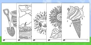Depending on where a country is, summer can occur at different times. Adult Colouring Mindfulness Summer Sheets Teacher Made