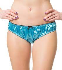 Amazon.com: Satini Women's Lingerie Frilly Bikini Briefs Knickers Satin  Panties (Aqua Blue, S) : Clothing, Shoes & Jewelry