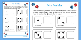 Math dice games help in nourishing children's interests by developing and improving their spirit of questioning. Dice Doubles Worksheet Teacher Made