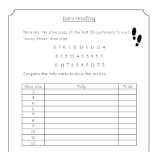 free graphs and tally charts worksheet set by class