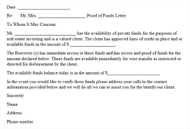 The account details you provide in this section will be debited for purposes relating to fees/charges billing account (if different from the settlement if your account is with another financial institution you will need to provide us with account proof in the form of a bank statement, letter from your bank or. Proof Of Funds Pof Letter Template Examples