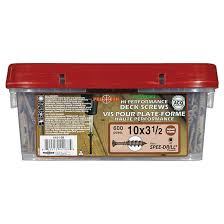 4.8 out of 5 stars. Hillman Flat Head Deck Screws Steel 10 X 3 5 In Box Of 600 515 109 Rona