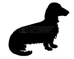 Black And White Dachshund Clipart The Black Silhouette Of A Longhaired Badger Dog Dog Silhouette Dachshund Silhouette Dachshund Breed
