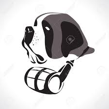 Black And White St Bernard Clipart Pin By Michelle Jerome On Selfless Saint Bernards St Bernard Bernard Vector Illustration