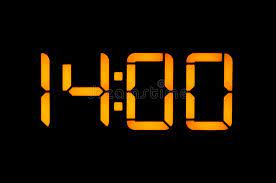Digital online clock with seconds. Electronic Digital Clock With Yellow Numbers On A Black Background Shows The Time Fourteen Zero Zero O Clock Of The Day Close Up Stock Image Image Of Punctuality Arrival 151659373