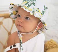 Lemon Squeezy Baby And Toddler Girl Sun Hat Lemon Print Girl S Sun Hat Girls Sun Hat Baby Sun Hat Girl Toddler Swimsuit Girl