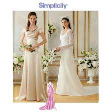Wedding Dress Pattern Bust 36 44 Uncut Simplicity 1909 Bride Etsy Wedding Dress Patterns Simplicity Patterns Dresses Wedding Dresses