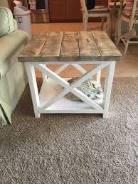 Custom Rustic Farmhouse End Table Etsy Farmhouse End Tables Coffee Table Farmhouse Rustic Furniture