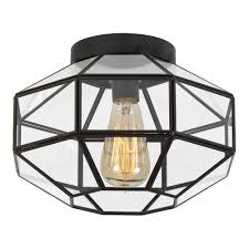 Flush mount lighting sits flush with your ceiling to create a seamless light across your space. Bazz 10 In Vintage Black Flush Mount Light C17263bk1b The Home Depot Black Flush Mount Light Flush Mount Lighting Semi Flush Mount Lighting