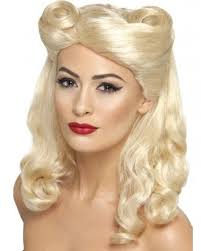 Costume Wigs Ladies 1940s Wigs Women`s Brown Land Girl Wig Headscarf For  Adult 1940s WW2