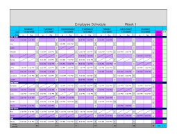 Excel Schedule Template Hourly Printable Schedule Template